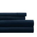 Twin Navy Essential Colors Microfiber Bed Sheet Set