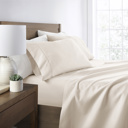 Twin XL Ivory Essential Colors Microfiber Bed Sheet Set