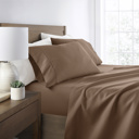 Twin XL Taupe Essential Colors Microfiber Bed Sheet Set