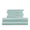 King Aqua Essential Colors Microfiber Bed Sheet Set with Extra Pillowcases