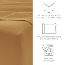 King Gold Essential Colors Microfiber Bed Sheet Set with Extra Pillowcases