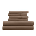 King Taupe Essential Colors Microfiber Bed Sheet Set with Extra Pillowcases