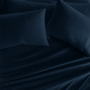 Queen Navy Essential Colors Microfiber Bed Sheet Set with Extra Pillowcases