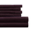 Twin Purple Essential Colors Microfiber Bed Sheet Set with Extra Pillowcases