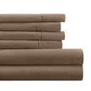 Twin Taupe Essential Colors Microfiber Bed Sheet Set with Extra Pillowcases