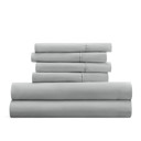 Twin XL Light Gray Essential Colors Microfiber Bed Sheet Set with Extra Pillowcases