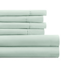 Twin XL Mint Essential Colors Microfiber Bed Sheet Set with Extra Pillowcases