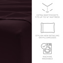 Twin XL Purple Essential Colors Microfiber Bed Sheet Set with Extra Pillowcases