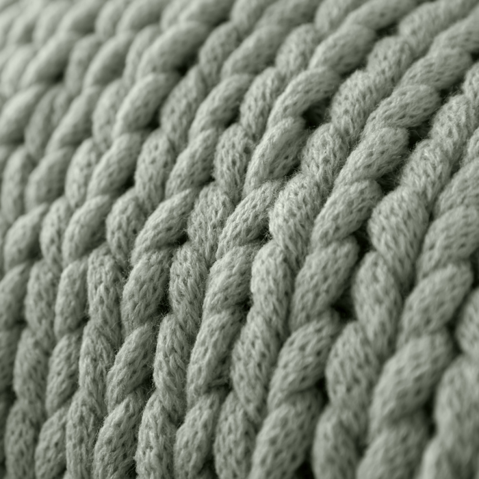 Throw Blanket Chunky Hand-Knit Oversized