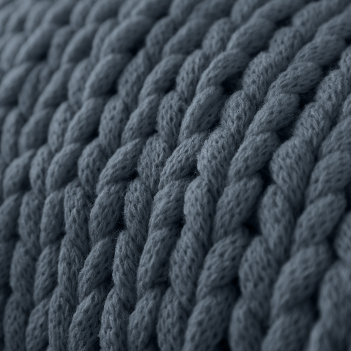 Throw Blanket Chunky Hand-Knit Oversized