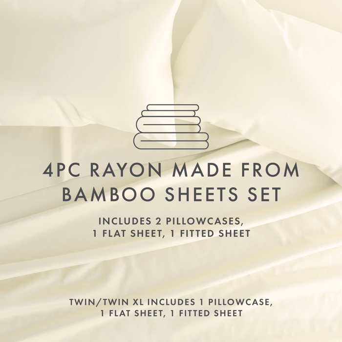 100% Rayon From Bamboo Silky Soft Sheet Set