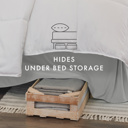 Twin Light Gray Bed Skirt Pleated Box Spring Frame Cover Dust Ruffle in Essential Colors