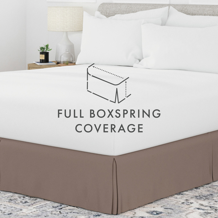 Bed Skirt Pleated Box Spring Frame Cover Dust Ruffle in Essential Colors