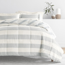  Bedding Bundle, Patterned Microfiber Comforter Set and Solid Sheet Set