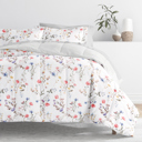  Bedding Bundle, Patterned Microfiber Comforter Set and Solid Sheet Set