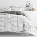  Bedding Bundle, Patterned Microfiber Comforter Set and Solid Sheet Set