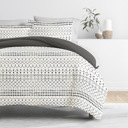  Bedding Bundle, Patterned Duvet Cover Set, White Comforter and Solid Sheet Set