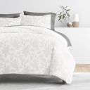  Bedding Bundle, Patterned Duvet Cover Set, White Comforter and Solid Sheet Set