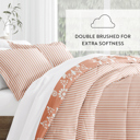 Twin XL Daisy Medallion Clay Comforter Sets Down-Alternative Ultra Soft Bedding - Reversible Patterns