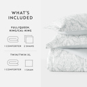 Twin XL English Countryside Light Gray Comforter Sets Down-Alternative Ultra Soft Bedding - Pattern/Solid Reversible