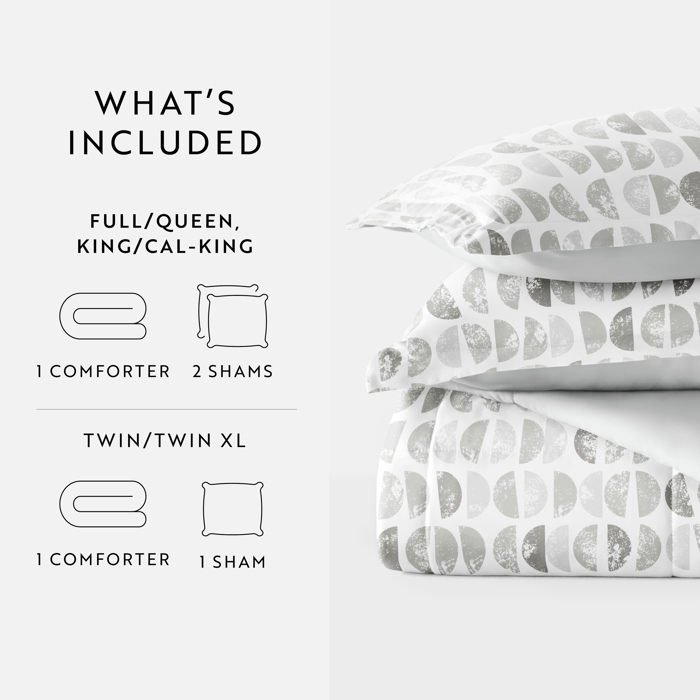 Comforter Sets Down-Alternative Ultra Soft Bedding - Pattern/Solid Reversible