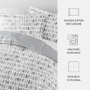 Twin XL Moonlight Stars Light Gray Comforter Sets Down-Alternative Ultra Soft Bedding - Pattern/Solid Reversible
