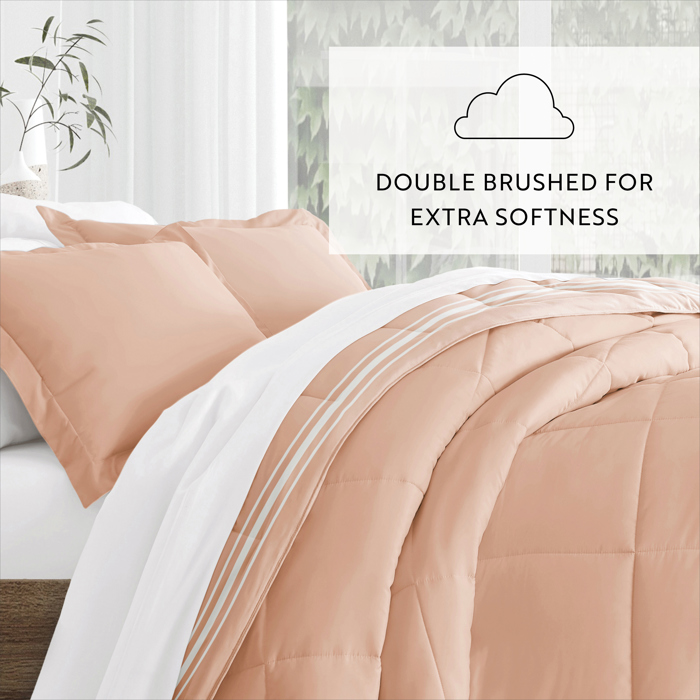 Comforter Sets Down-Alternative Ultra Soft Bedding - Pattern/Solid Reversible