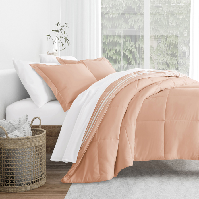 Comforter Sets Down-Alternative Ultra Soft Bedding - Pattern/Solid Reversible
