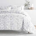 Twin XL Abstract Garden Light Gray Patterned Comforter Sets Down-Alternative Ultra Soft Bedding