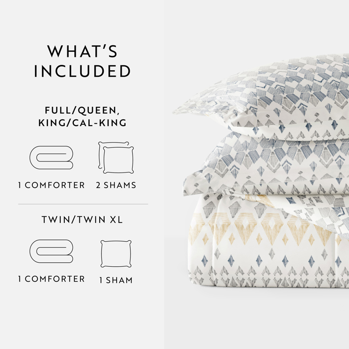 Patterned Comforter Sets Down-Alternative Ultra Soft Bedding