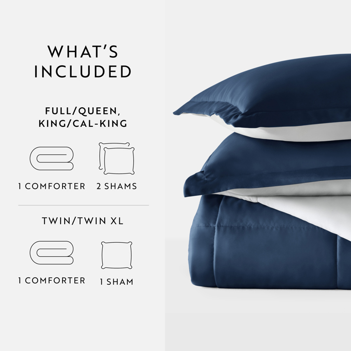 Reversible Down-Alternative Comforter Bedding Set