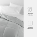 King Light Gray Soft Down-Alternative Essential Comforter