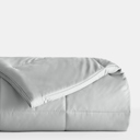 Queen Light Gray Soft Down-Alternative Essential Comforter