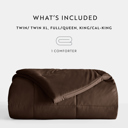 Twin XL Chocolate Soft Down-Alternative Essential Comforter