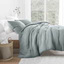  Waffle Textured Comforter Set Down-Alternative Ultra Soft Bedding