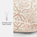 Antique Floral Rose Elegant Cotton Decor Throw Pillow in Antique Floral Pattern