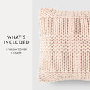  Decor Throw Pillow in Cozy Chunky Knit Fabric