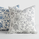 Jacobean Gray Elegant Cotton Decor Throw Pillow in Jacobean Pattern