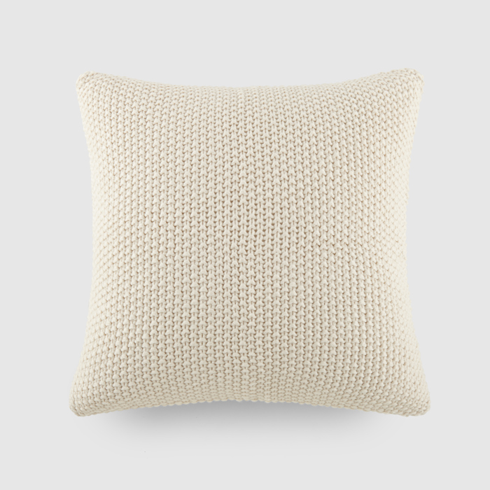 Decor Throw Pillow in Seed Stitch Knit Fabric