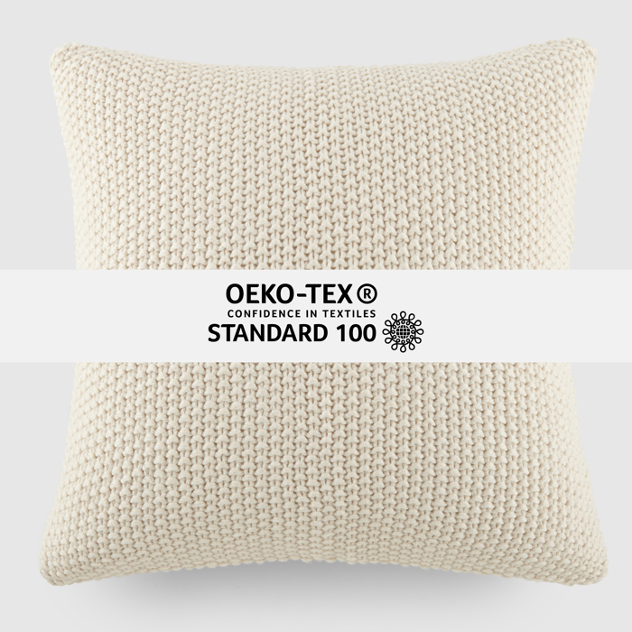 Decor Throw Pillow in Seed Stitch Knit Fabric