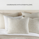 Natural Decor Throw Pillow in Seed Stitch Knit Fabric
