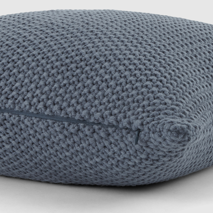 Decor Throw Pillow in Seed Stitch Knit Fabric