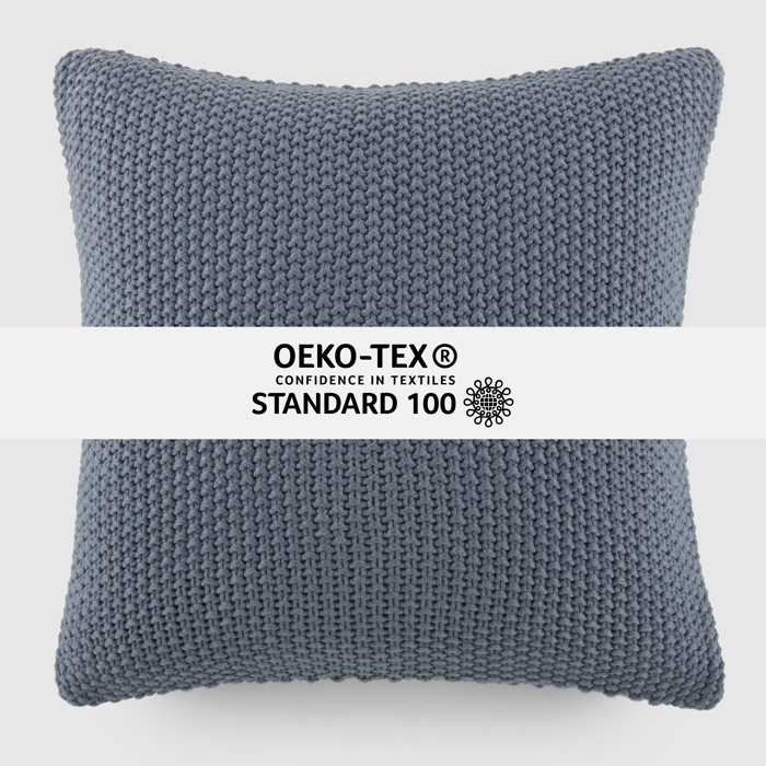Decor Throw Pillow in Seed Stitch Knit Fabric