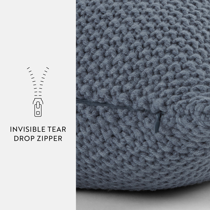 Decor Throw Pillow in Seed Stitch Knit Fabric