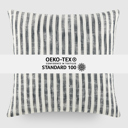 Bengal Stripe Light Blue Yarn-Dyed Cotton Decor Throw Pillow in Bengal Stripe Pattern