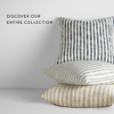 Bengal Stripe Light Blue Yarn-Dyed Cotton Decor Throw Pillow in Bengal Stripe Pattern
