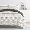 King Etched Gate Gray Patterned Soft Duvet Cover Bed Set - Bohemian Patterns