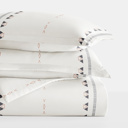 King Natural Geo Lines Clay Patterned Soft Duvet Cover Bed Set - Bohemian Patterns
