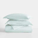 King Starlight Aqua Patterned Soft Duvet Cover Bed Set - Classic Patterns