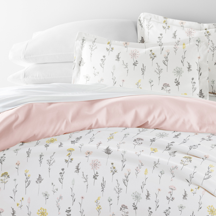 Patterned Soft Duvet Cover Bed Set - Garden Farmhouse